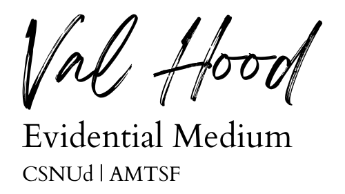 This is a text logo of the Name Val Hood